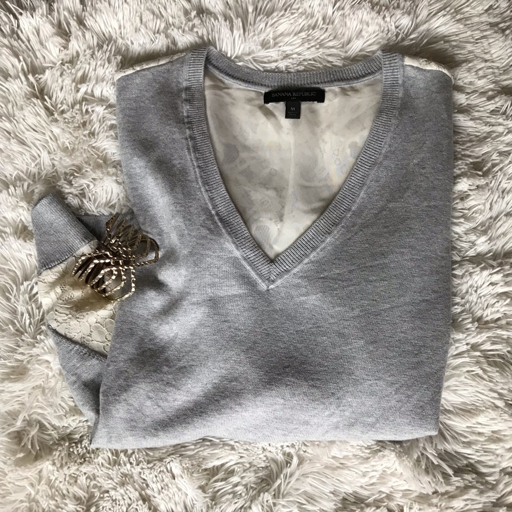 Banana Republic Lace Back Sweater